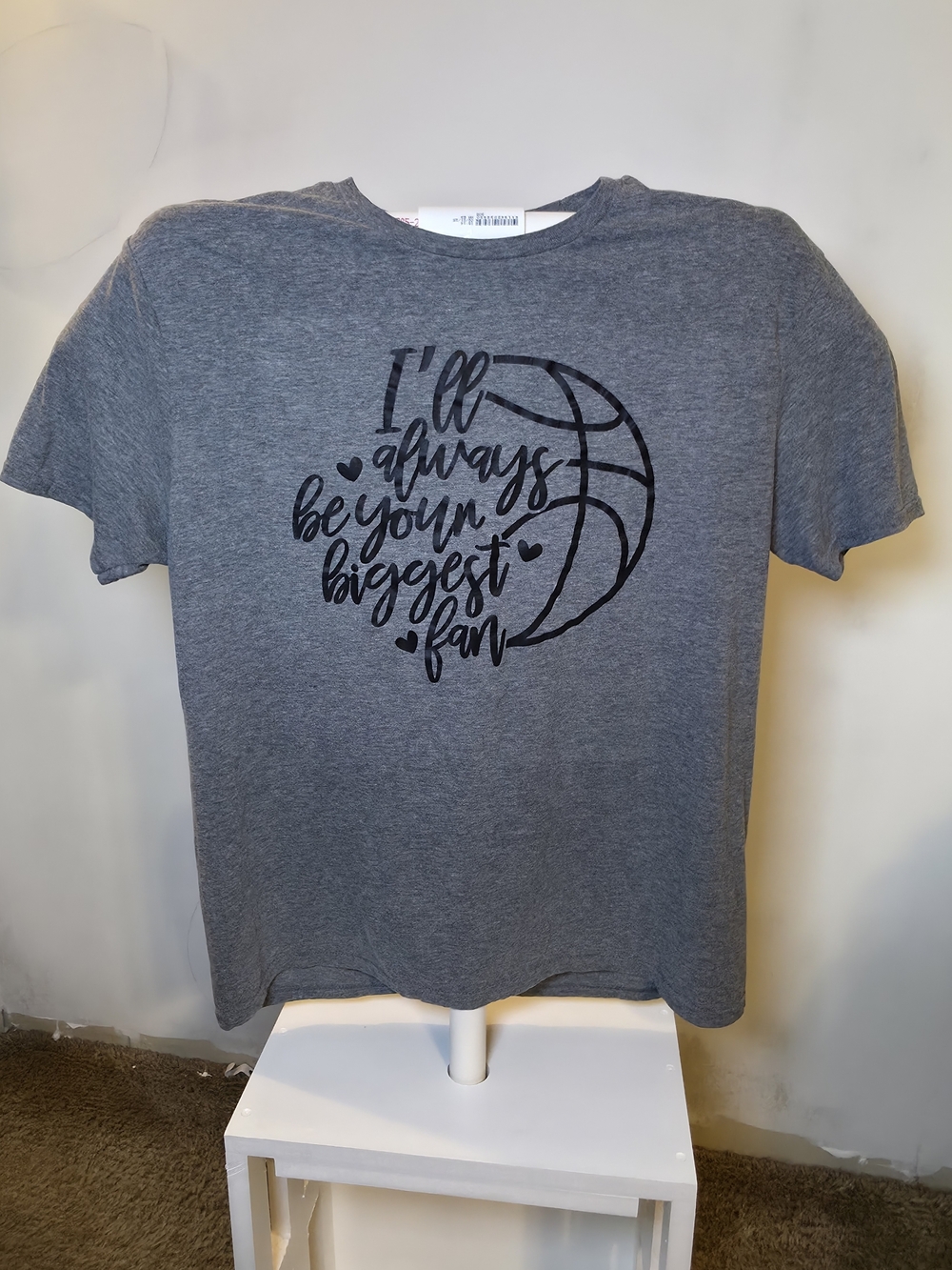 Gildan Gray & Black Kids Basketball Graphic Tee
